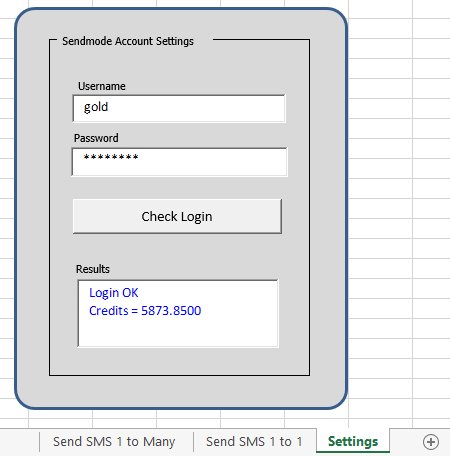 Tutorial2-Settings Excel2SMS